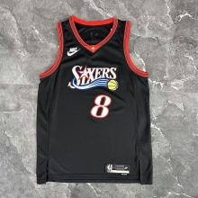 2026 76ers GEORGEG #8 Black Retro NBA Jerseys 热压