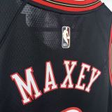 2026 76ers MAXEY #0 Black Black Retro NBA Jerseys 热压