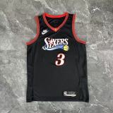 2026 76ers IVERSON #3 Black Retro NBA Jerseys 热压