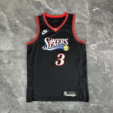 2026 76ers IVERSON #3 Black Retro NBA Jerseys 热压