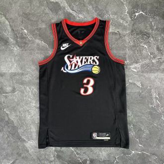 2026 76ers IVERSON #3 Black Retro NBA Jerseys 热压