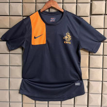 2012 Netherlands Away Black Retro Soccer Jersey