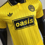 2025/26 AD x oasis #25 Yellow Retro Style Player Version Soccer Jersey (Have No.25 带号码）