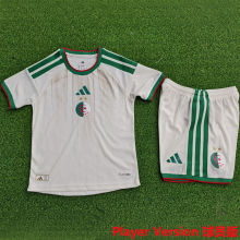 2026/27 Algeria Home White Player Version Kids Soccer Jersey 球员版童装