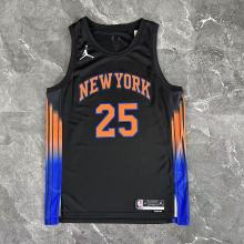 2026 NY Knicks BRIDGES #25 Black NBA Jersey