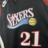 2026 76ers EMBIID #21 Black Retro NBA Jerseys 热压
