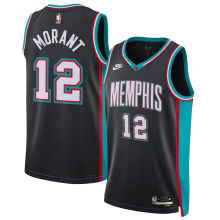 2026 Grizzlies MORANT #12 Black Retro NBA Jerseys