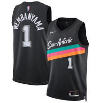 2026 Spurs WEMBANYAMA #1 Black City version NBA Jerseys