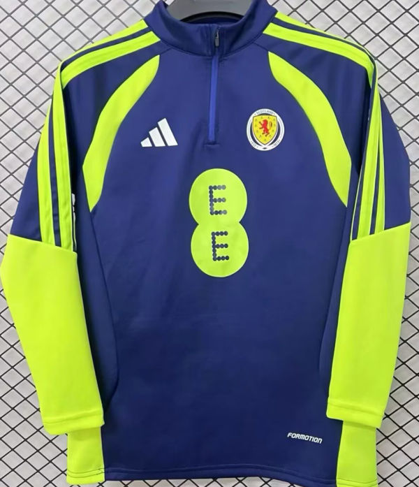 2026 Scotland Dark Blue And Green Training Sweater