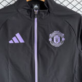 2026 M Utd Black Windbreaker Jacket  （A Set）