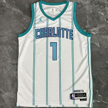 2023 Hornets  BALL # 1  White NBA Jerseys