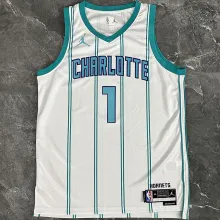 2023 Hornets  BALL # 1  White NBA Jerseys