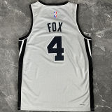 2026 Spurs FOX #4 Grey NBA Jerseys