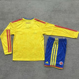 2026/27 Colombia Home Yellow Kids Long Sleeve Soccer Jersey