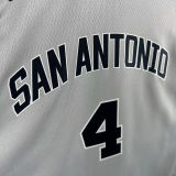 2026 Spurs FOX #4 Grey NBA Jerseys