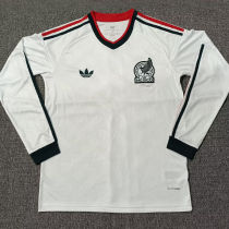 2026/27 Mexico Away White Fans Long Sleeve Soccer Jersey
