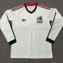 2026/27 Mexico Away White Fans Long Sleeve Soccer Jersey