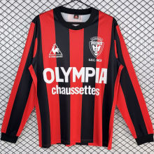 1977/1978 Nice Home Red Retro Long Sleeve Soccer Jersey