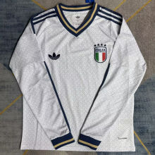 2026/27 Italy Away White Fans Long Sleeve Soccer Jersey
