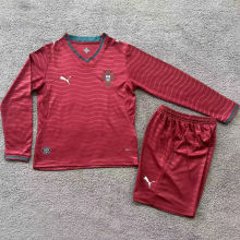 2026/27 Portugal Home Kids Long Sleeve Soccer Jersey 长袖童装