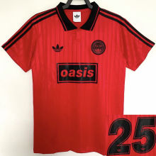 2026 AD x oasis #25 Red Retro Style Fans Soccer Jersey (Have No.25 带号码）