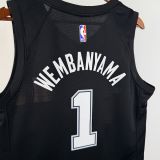 2026/27 Spurs WEMBANYAMA #1 Black City version NBA Jerseys