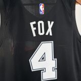 2026/27 Spurs FOX #4 Black City version NBA Jerseys