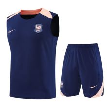 2026/27 France Sapphire Blue Vest Training Jersey(A Set)
