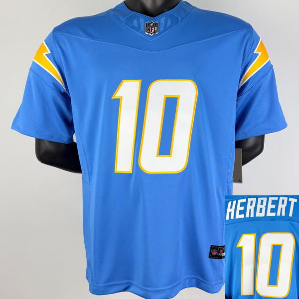 HERBERT #10 Men's Los Angeles Chargers NFL Jersey 闪电