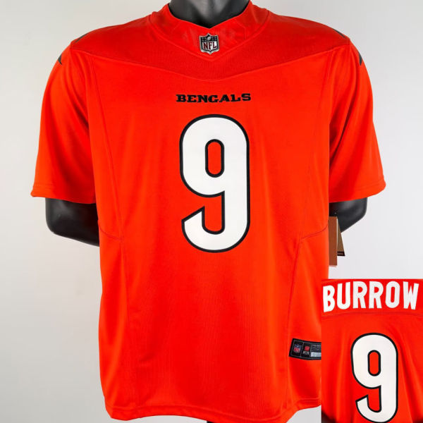 BURROW #9 Men's Cincinnati Bengals NFL Jersey  猛虎