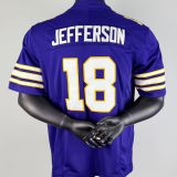 JEFFERSON #18 Men's Minnesota Vikings NFL Jersey 小马