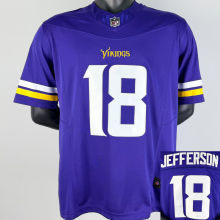 JEFFERSON #18 Men's Minnesota Vikings NFL Jersey 小马