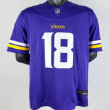 JEFFERSON #18 Men's Minnesota Vikings NFL Jersey 小马
