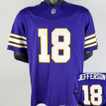 JEFFERSON #18 Men's Minnesota Vikings NFL Jersey 小马