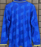1994 Colombia Away Blue Retro Long Sleeve Soccer Jersey