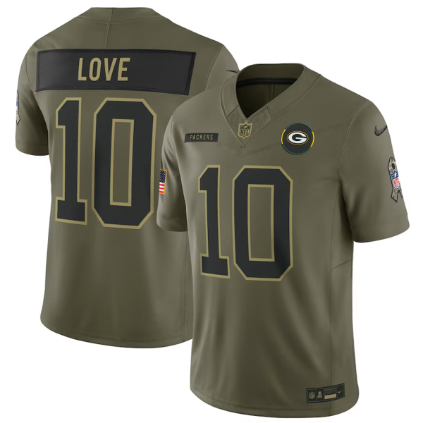 LOVE #10 Men's Green Bay Packers NFL Jersey 包装工