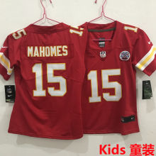 MAHOMES #15 Kansas City Chiefs Kids NFL Jersey 酋长
