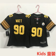 WATT #90 Pittsburgh Steelers Kids NFL Jersey 钢人