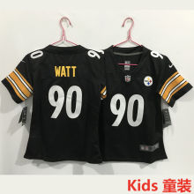 WATT #90 Pittsburgh Steelers Kids NFL Jersey 钢人