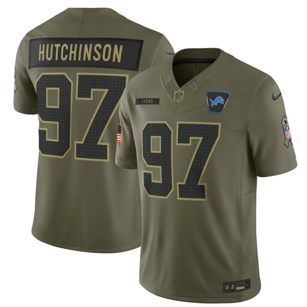 HUTCHINSON #97 Men's Detroit Lions NFL Jersey 雄狮