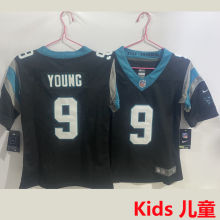 YOUNG #9 Carolina Panthers Kids NFL Jersey 黑豹