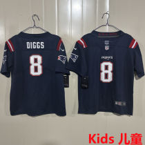 DIGGS #8 New England Patriots Kids NFL Jersey 爱国者