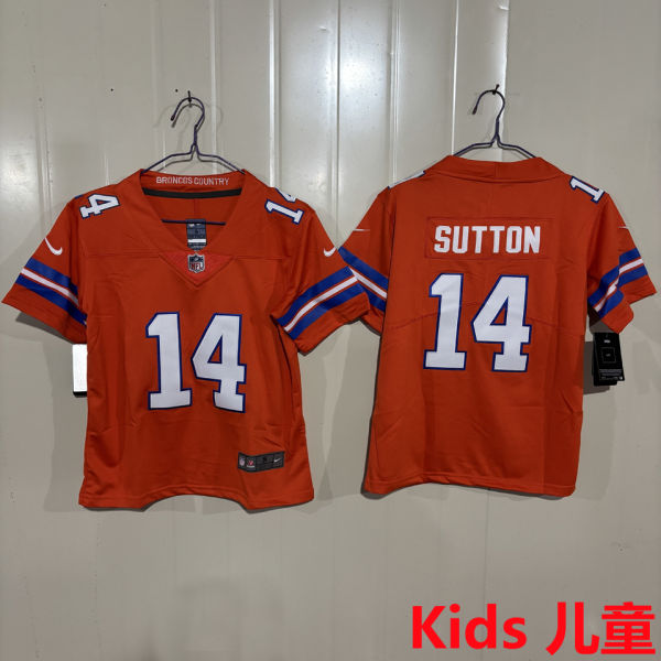 SUTTON #14 Denver Broncos Kids NFL Jersey 野马