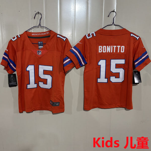 BONITTO #15 Denver Broncos Kids NFL Jersey 野马