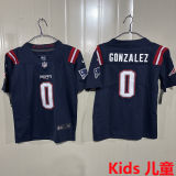 GONZALEZ #0 New England Patriots Kids NFL Jersey 爱国者
