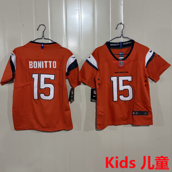 BONITTO #15 Denver Broncos Kids NFL Jersey 野马