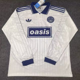 2025/26 AD x oasis #25 White Retro Style Fans Long Seelve Soccer Jersey (Have No.25 带号码）
