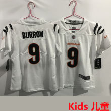 BURROW #9 Cincinnati Bengals Kids NFL Jersey 猛虎