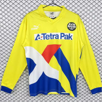 1993/1995 Frankfurt Away Yellow Retro Long Sleeve Soccer Jersey