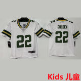 GOLDEN #22 Green Bay Packers Kids NFL Jersey 包装工
